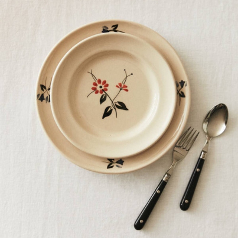 ZARA HOME Floral Dinner Plates Set of 4